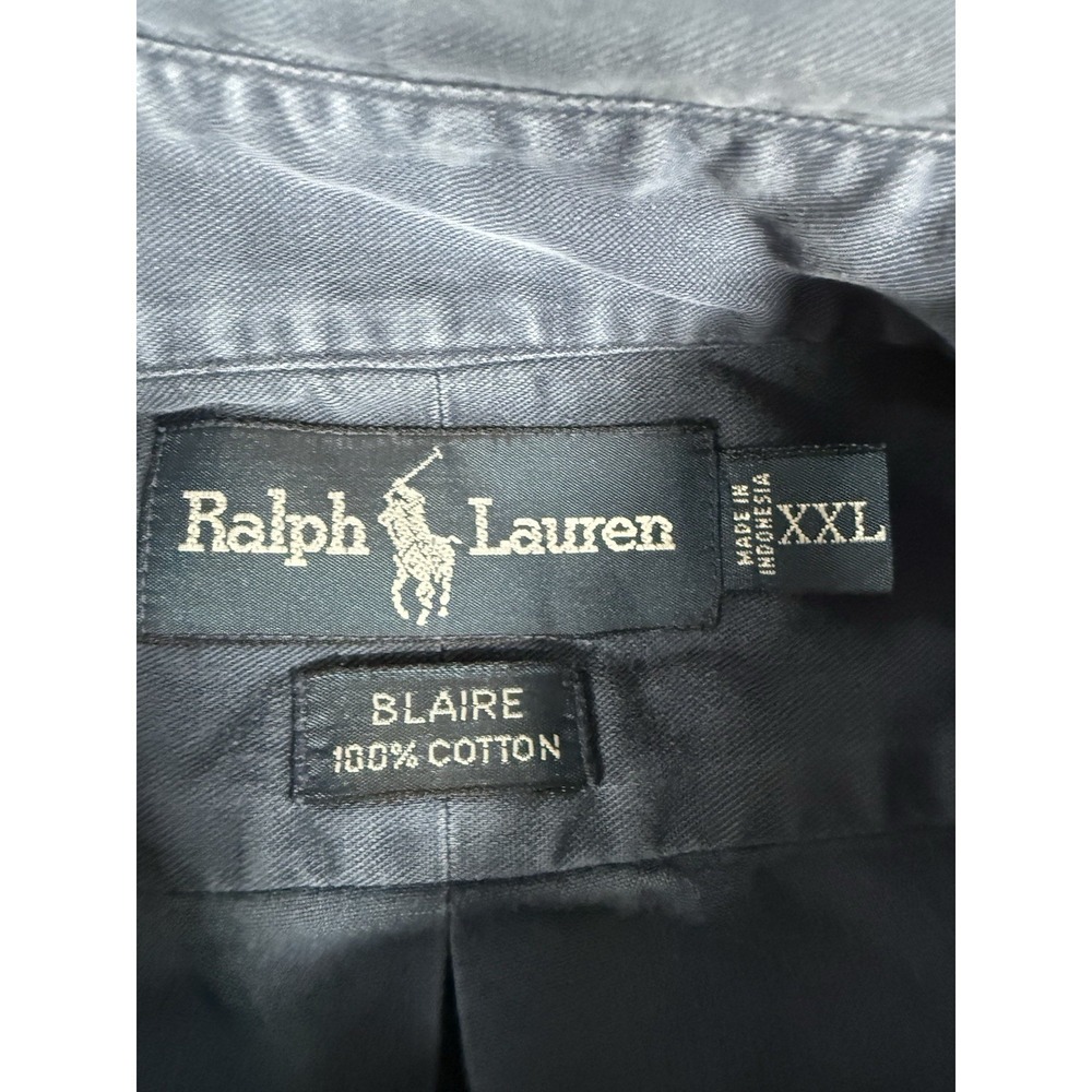 Ralph Lauren Shirt Mens 2XL Blue Blaire Short Sleeve Button Up - Picture 4 of 14